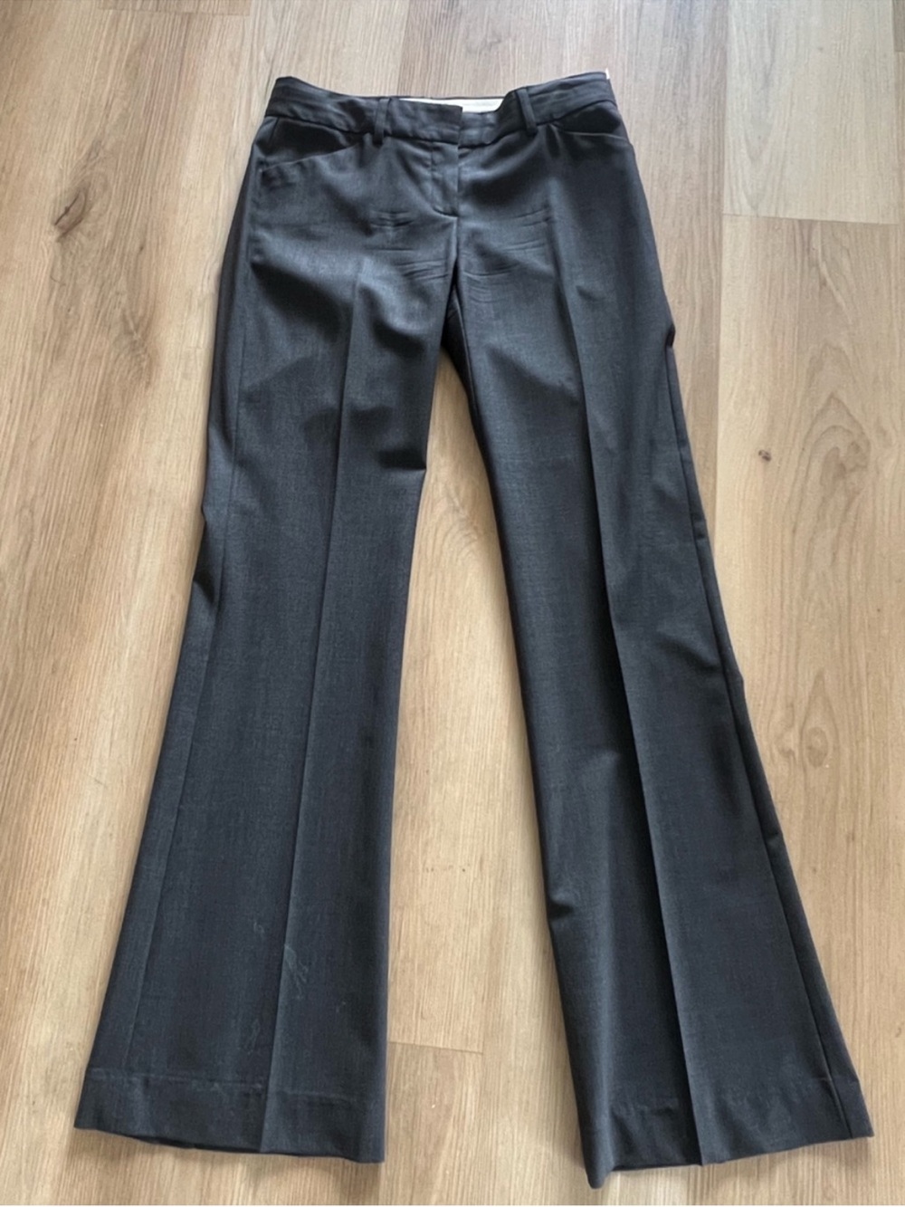 Theory Charcoal Wool Tailored Pants • 4